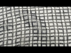 la lentejuela negra de GEO del color del 124cm bordó la tela para el vestido de noche