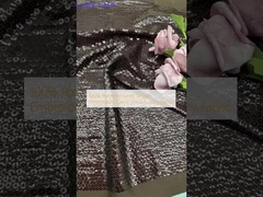 Tejido de bordado con hojas de poliéster 100% Brillo Tejido de lujo