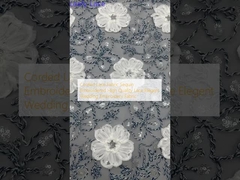 Tejido de encaje con cordón Sequin bordado de alta calidad encaje Elegante Tejido de bordado de boda