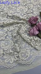 Material dorado floral de alta calidad Tejido de encaje de cordón para mujeres vestido de 140 cm de ancho vestido para la moda