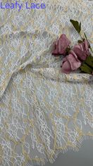 Primavera y verano temporada Chantilly francés de dos tonos de color hilo encaje con diseño floral con pestañas vieira ligero para el vestido de moda