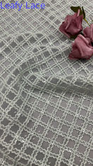 Embroidery de hojas de plaido duradero y elegante de lujo de punto de bordado de tela de encaje de tela de bodas de cumpleaños ocasiones de pañuelo de tela de plaido
