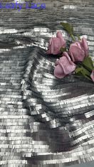 Sequin de hojas bordadoTecido metálico Fabrica de bordado duradera y elegante Fiesta de bodas Oportunidades Tejido de bordado de alta calidad
