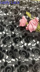 Tejido de encaje bordado con hojas huecas Tejido personalizado Color