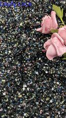 Tejido de encaje metálico Sequin de bordado Tejido de color personalizado