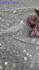 Tejido de bordado de lentejuelas de crochet brillante Tejido de encaje de noche Tejido de ocasión