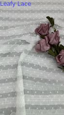 Tejido de encaje pleado malla de encaje respirar para vestidos de moda tela de hojas de lujo ocasión noche