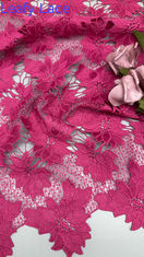 Lujo rosa flor láser bordado encaje estilo hueco para respirar Premium