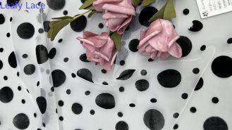 Tejido de encaje impreso con malla de patrón manchado para vestidos