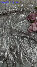 Fringe Sequin Tejido Elegante y Brillante Lujoso Para Niñas Y Accesorios Hechos a Mano