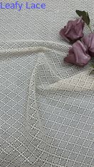 100% Algodón Encaje Blanco Malla Hueco Efecto Para Vestidos de Noche Artísticos de Boda