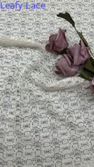 100% Algodón Encaje Blanco Bordado Efecto Hueco Para Ropa de Fiesta de Boda y Noche