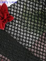Diamond Pattern negro 60 yardas de Tulle enlazada Mesh Fabric