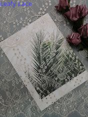 Tela anaranjada francesa del cordón de la plata metalizada de Chantilly Tulle Lurex