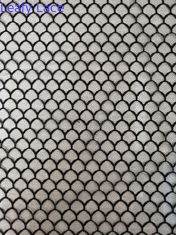 Las escalas de pescados modelan Tulle suave negra Mesh Fabric