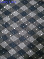 Poliéster Dot Printing Flocked Mesh Fabric para el vestido de la niña