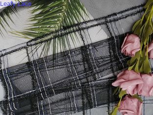 La marina de guerra Tulle enreda 100 yardas del poliéster de tela 100% de la lentejuela