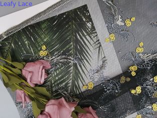 El partido floral de 2 Colorway goteó la tela del bordado