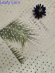 Tela metálica de marfil del brillo de Tulle Mesh Foil Printed Polka Dot