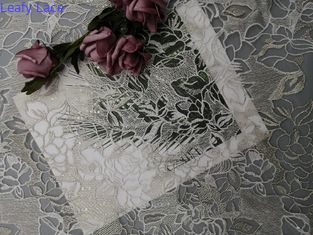 60 yardas de Lurex de la lentejuela de tela blanca de marfil metálica del cordón