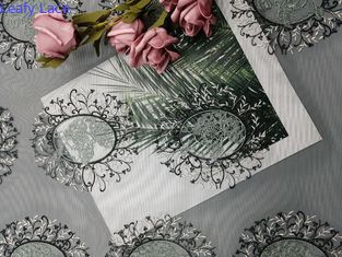 60 yardas de tela de Tulle Mesh Party Green Embroidered Lace