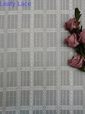 Señora geométrica blanca Dress Fabric de Mesh Tulle Lace Fabric Lightweight