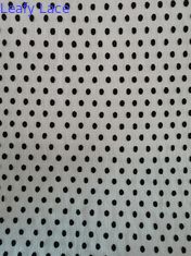 Dot Tulle Crinkle Flocked Pleated negro Mesh Fabric
