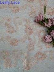 Brillo floral rosado Tulle Mesh Shining Lace Fabric del ganchillo