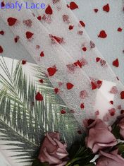 El corazón rojo de la niña libre AZO bordado ata el vestido de noche de la tela
