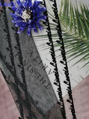 La letra negra Tulle de la materia textil casera se reunió a Mesh Fabric
