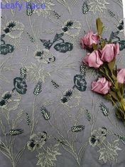 Paño bordado del lecho de Tulle Mesh Fabric Garden Flower Lace