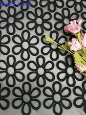 Tela de seda floral grande del cordón del bordado del algodón el 100%