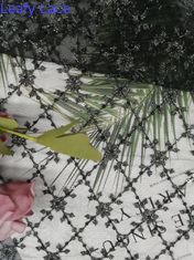 Artículos del lecho del ODM Tulle Mesh Sequin Embroidered Fabric For