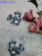 Señora coloreada Garment de Mesh Embroidered Lace Fabric For