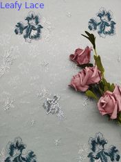 Tejido de encaje bordado de 120-130 cm para boda, desfile de moda.