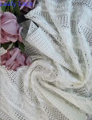 Tela elegante bordada nupcial blanca del vestido del vestido que se casa de la tela del cordón