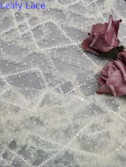 la lentejuela de la flor 3D bordó la tela neta nupcial del cordón de Tulle de la tela con la lentejuela