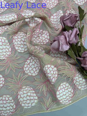 Pineapple Two Tone Corded Lace Fabric For Children'S Wear 140cm Width