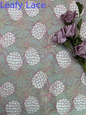 Pineapple Two Tone Corded Lace Fabric For Children'S Wear 140cm Width