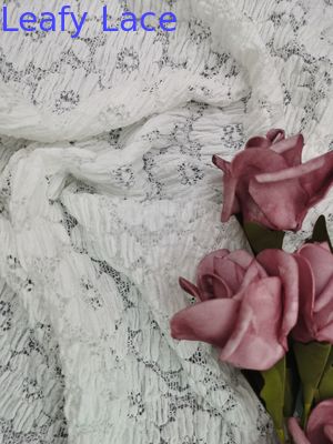 49 Inch White Color High Quality Spandex Floral Lace Fabric For Lady Clothing Women Dress