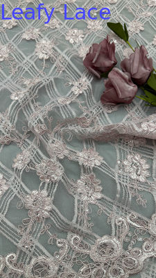 Leafy New Embroidery Luxary Flower 100% knit Embroidery Fabric Lace Fabric Wedding Birthday Occasions