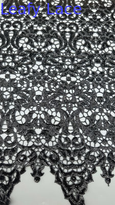 Luxury Shine Sequin Embroidery Elegant Lace Fabric Luxary knit 3D Flower Embroidery Fabric Lace Fabric Dinner Birthday Occasions Hight Quality For Ladies Fabric
