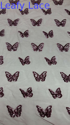 Luxary Butterfly Sequin Embroiderey Fabric Durable and Elegant Luxary Embroidery Fabric Wedding Birthday Occasions Hight Quality Sequin Embroidery Lace Fabric