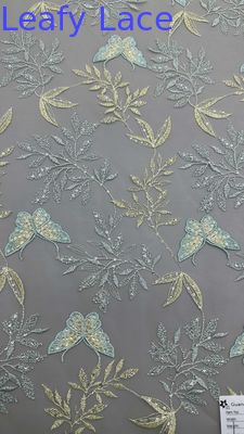 Embroidery Lace Fabric Butterfly Elegent 100% Cotton Luxury Style