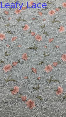 Floral Elegent Embroidery Lace Fabric Party 100% Cotton High Quality Luxary Style