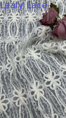 Leafy Corded Lace Fabric Luxary Breathe and Elegent Wedding Party Lace Fabric