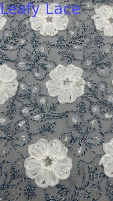 Corded Sequin Lace Elegent Wedding Embroidery Fabric for Wedding Gowns