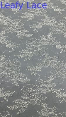 Leafy Embroidery Sequin Fabric Elegant And Breathe Embroidered Lace Fabric Evening Occasion Luxury Fabric