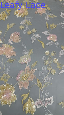 Embroiderey Lace Fabric Beaded Sequin Floral Elegant And Breathe Luxury Occasion Fabric