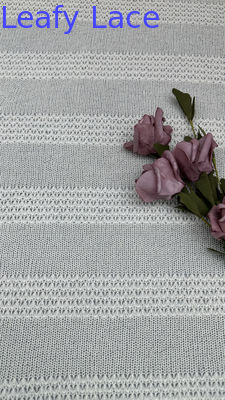 2025 Stretch Lace Fabric for Dressed and Apparel Tulle Soft Strip-type Pattern by the Yard